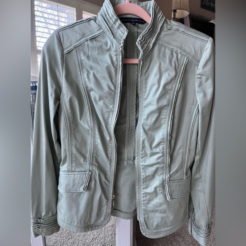 White House Black Market Raw Edge Military Jacket